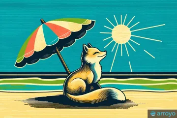 A fox on the beach