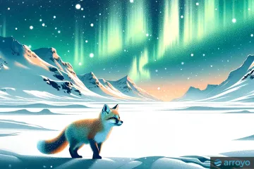 A fox in the arctic