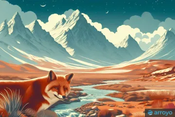 A fox in the desert, with the text 'Arroyo 0.7'