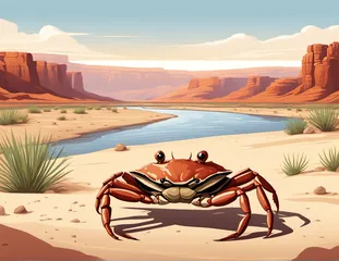 A rusty crab in the desert