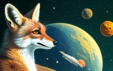 A fox in space